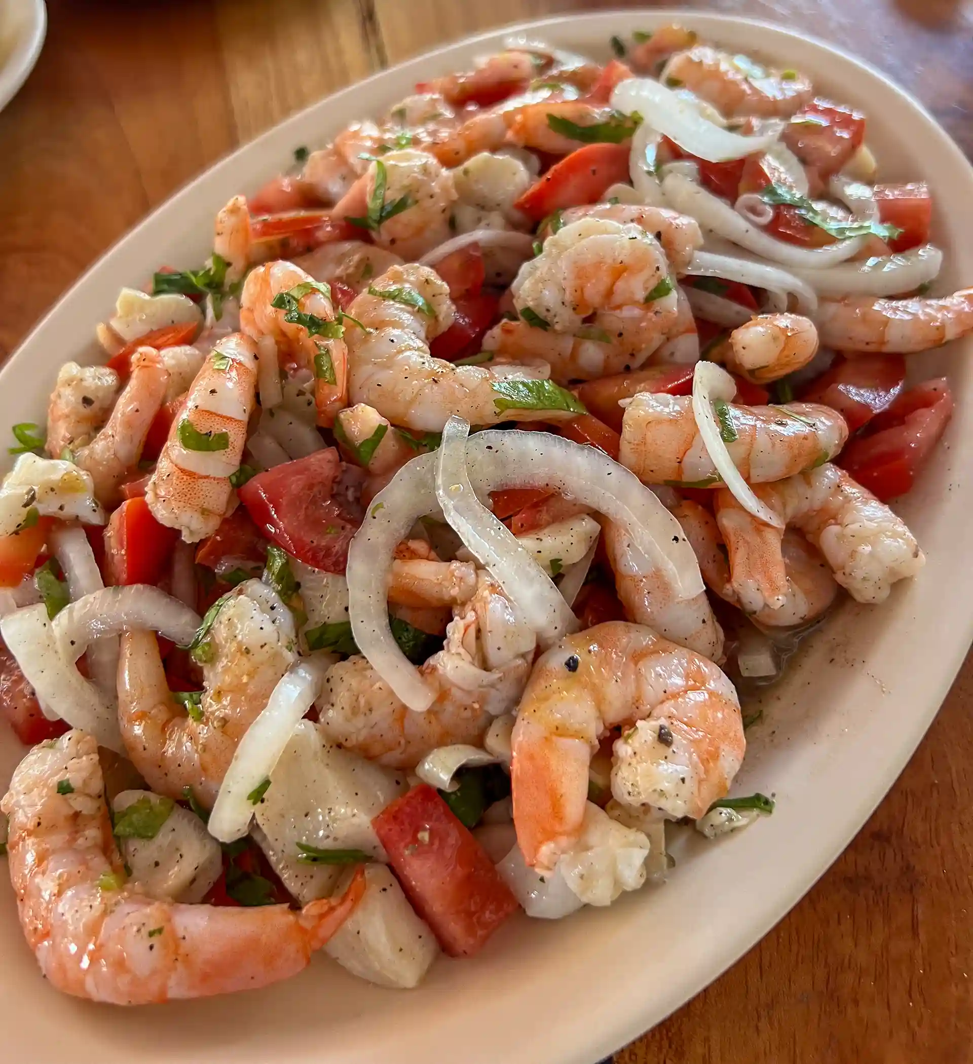 El Camello Tulum, Shrimp Ceviche.