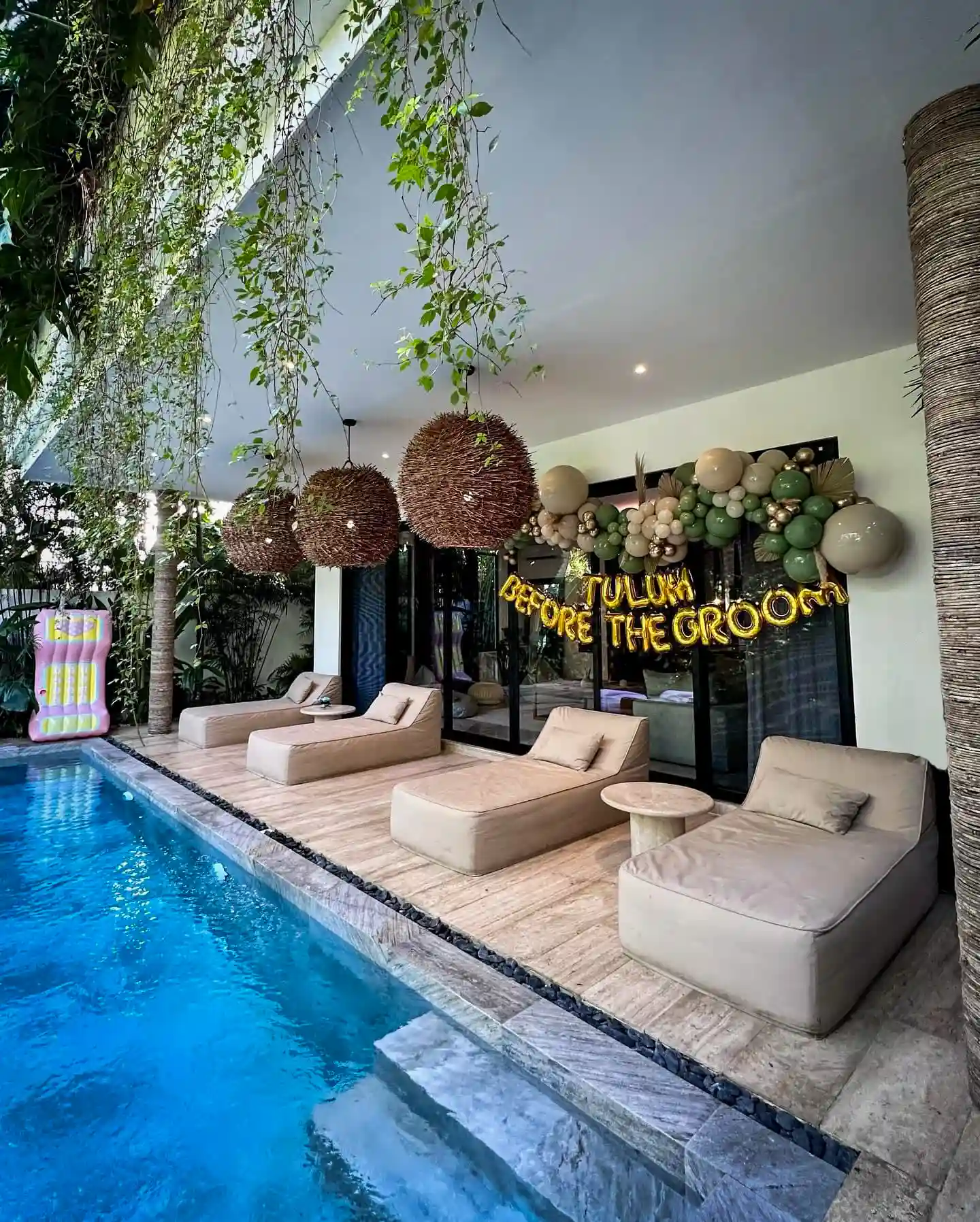 Tulum Airbnb with pool and terrace.