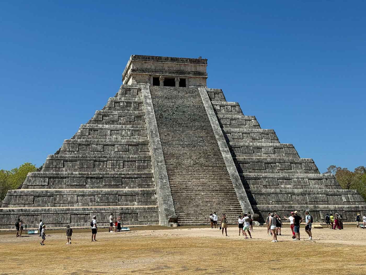 Kukulcan Pyramid at Chichen Itza, an iconic symbol of Mayan civilization.