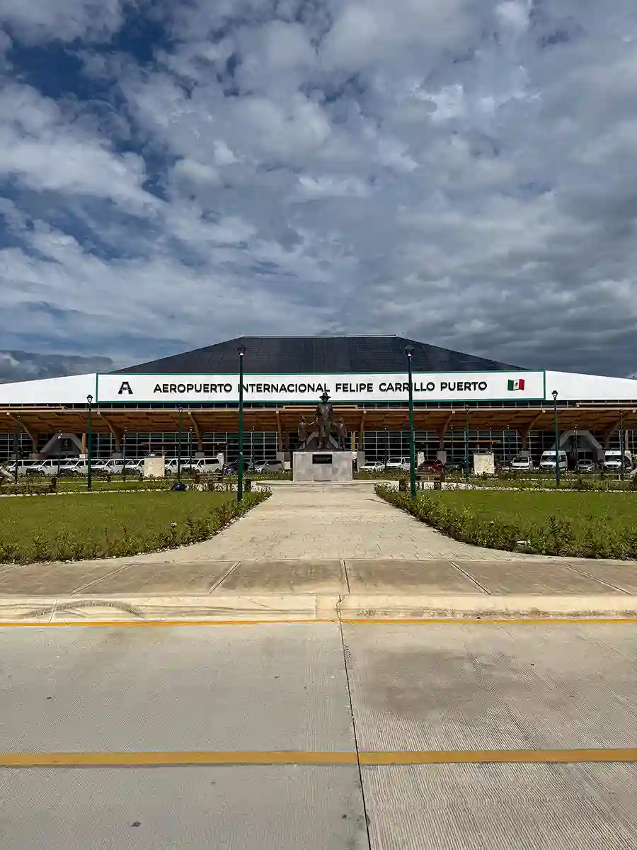 Tulum Airport main entrance, Felipe Carrillo Puerto International.
